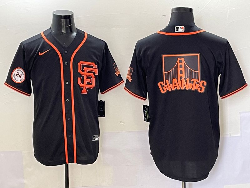 Men San Francisco Giants Blank Black Game 2025 Nike MLB Jersey style 6->san francisco giants->MLB Jersey